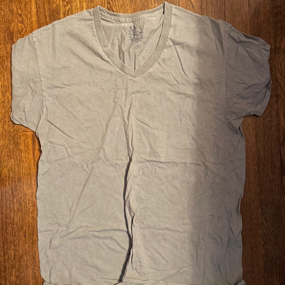 Grey V-Neck T-Shirt